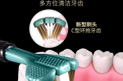 三面宽头成人软毛牙刷，护龈清洁舌苔，软毛2支，款式包装随机