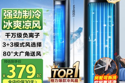 格力（GREE）负离子强冷空调扇制冷家用水冷风机客厅加湿