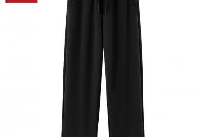 凡客诚品黑色直筒卫裤2XL休闲长裤