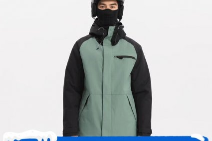 迪卡侬男款滑雪服单双板保暖防风夹棉外套